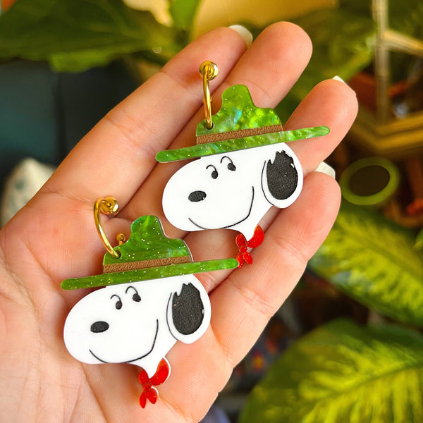 Camping Puppy Earrings