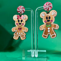 Mouse Gingerbread Earrings