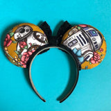 Galactic Mouse Ears | Mustard Floral