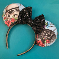Galactic Mouse Ears | Blue Floral
