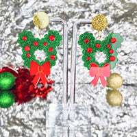 Holiday Wreath Earrings